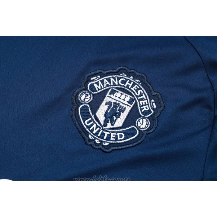Chandal del Manchester United Manga Corta 2024-2025 Azul - Pantalon Corto